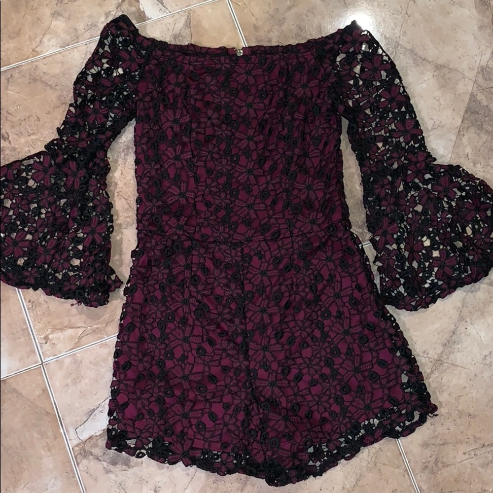 Purple flower Romper (XS)